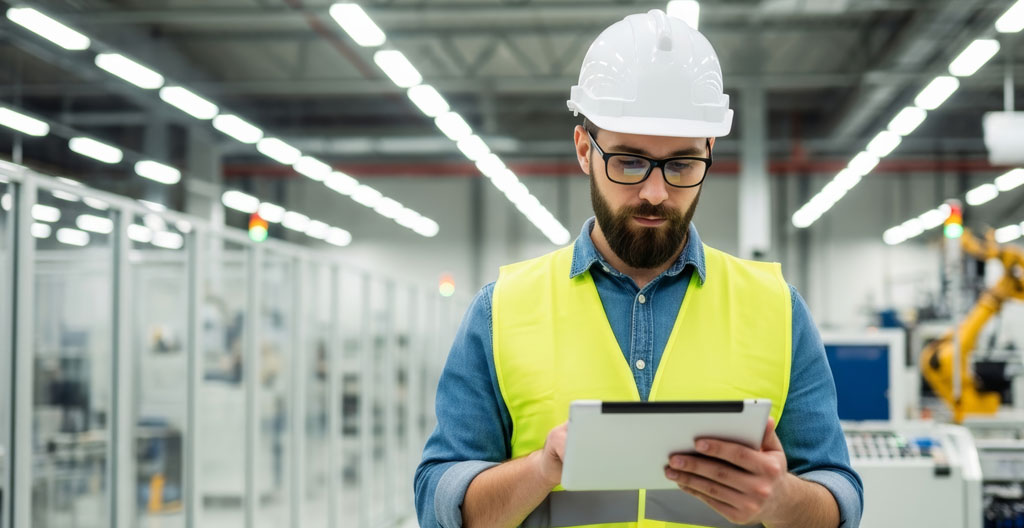 Responsable maintenance consultant des données techniques sur tablette en environnement industriel