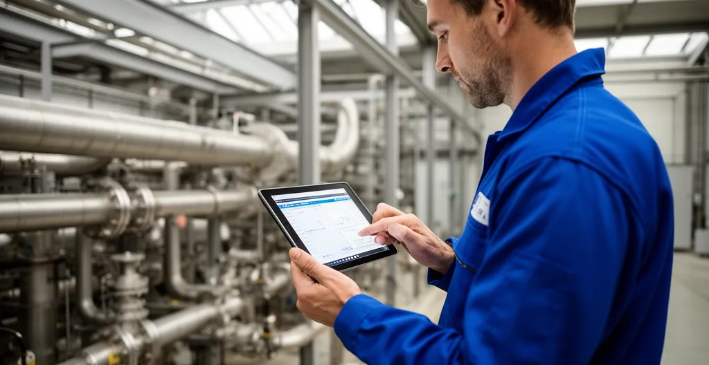 Responsable maintenance consultant des données techniques sur tablette en environnement industriel